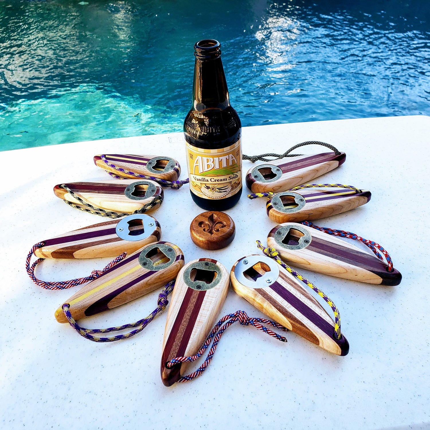 Handmade exotic hardwood bottle openers by Southern Creative Studio