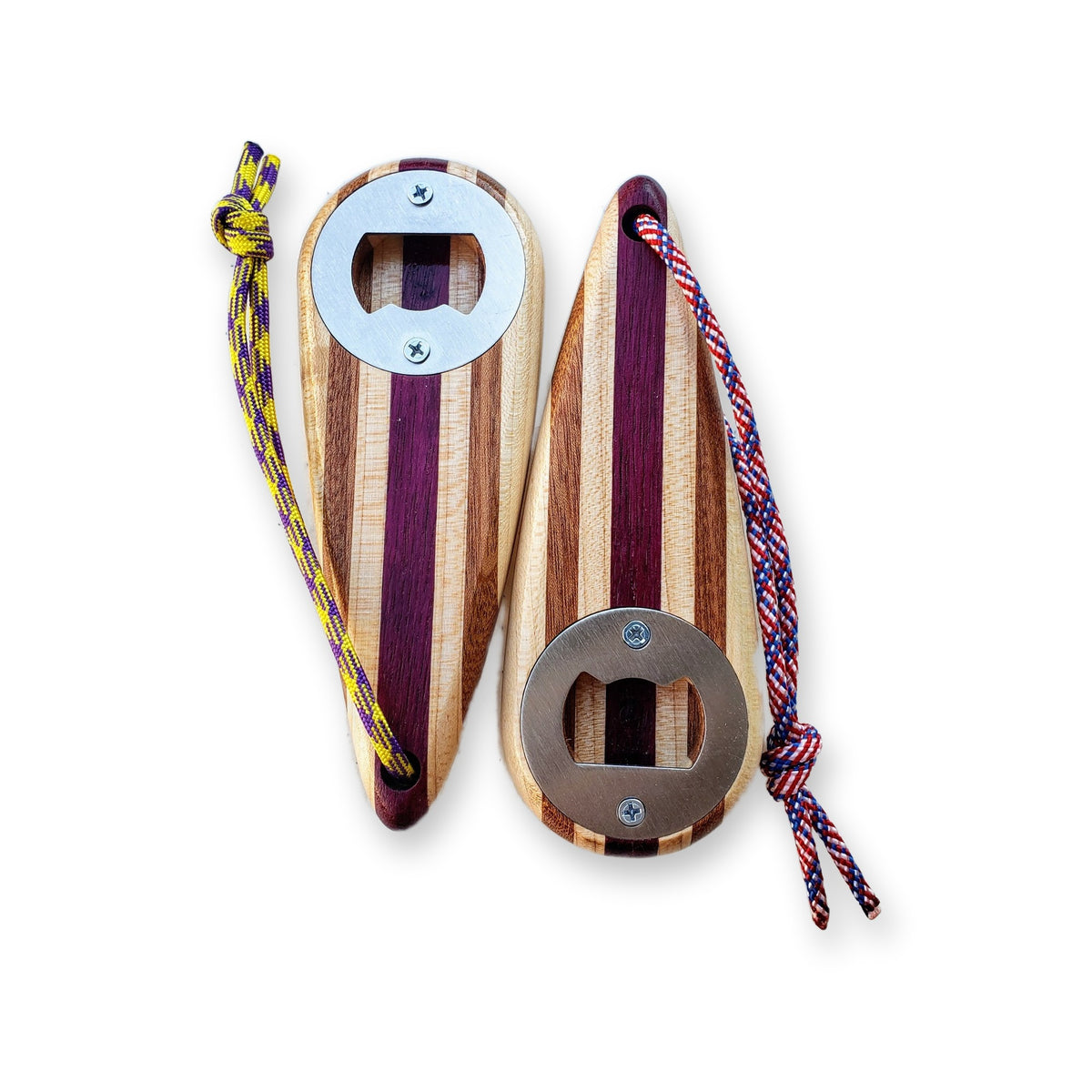 Handmade exotic hardwood bottle openers