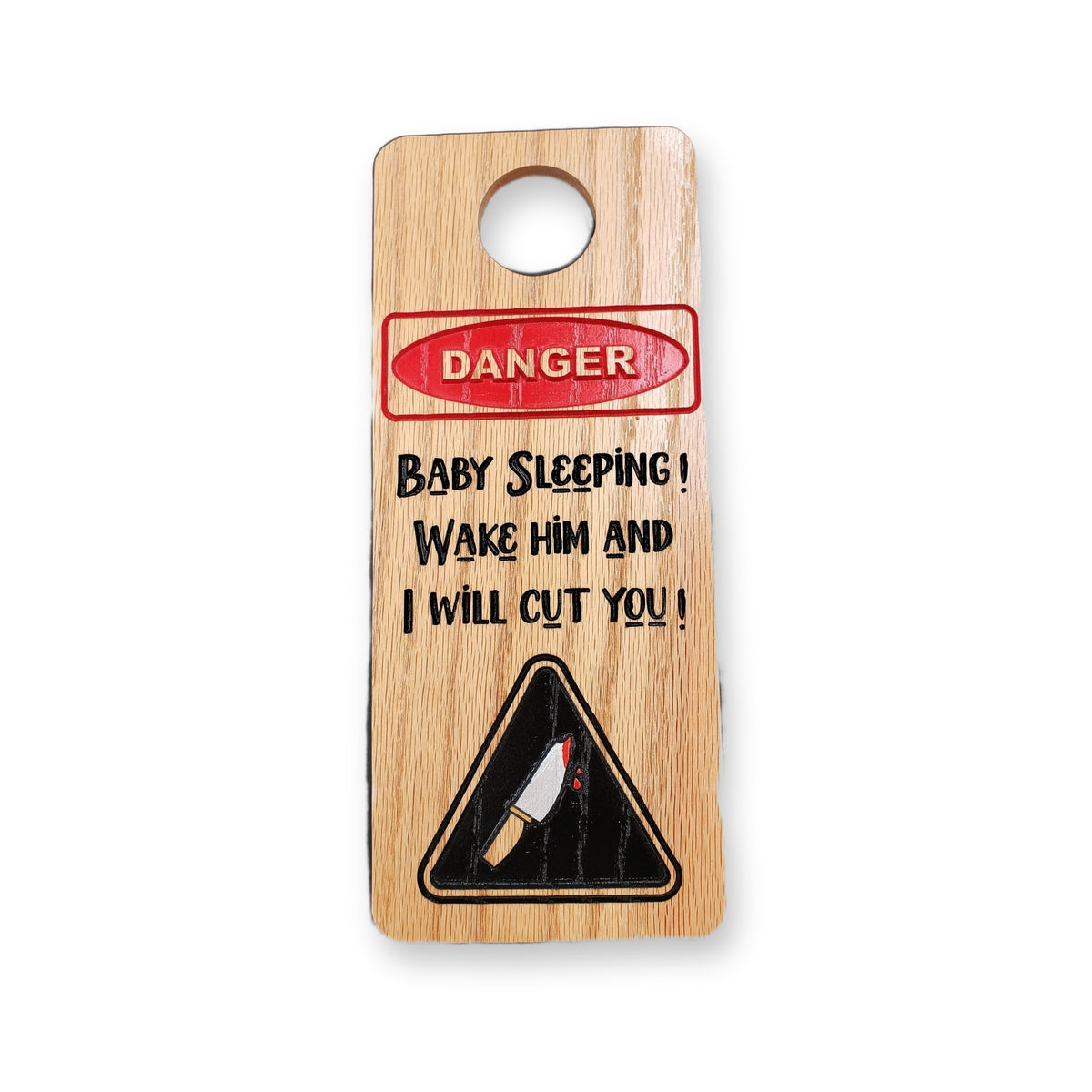 Laser-engraved wood sign