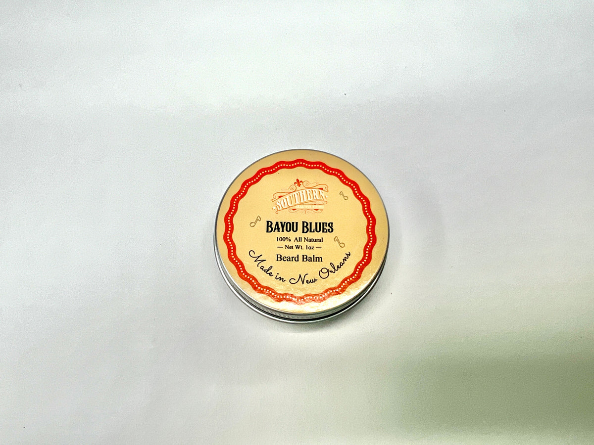 Beard Balm - Bayou Blues, handmade by Southern Creative Studio in New Orleans – alternate angle