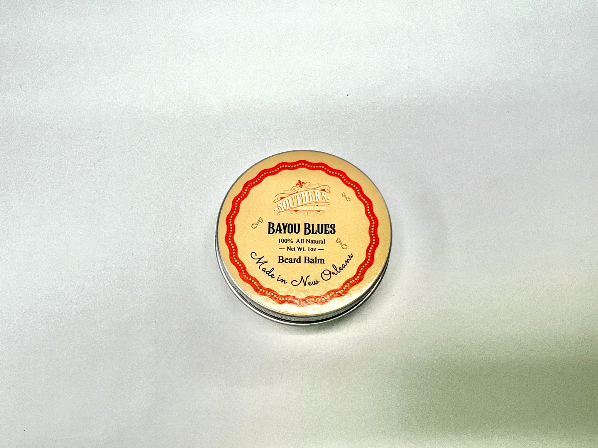 Beard Balm - Bayou Blues, handmade by Southern Creative Studio in New Orleans – alternate angle