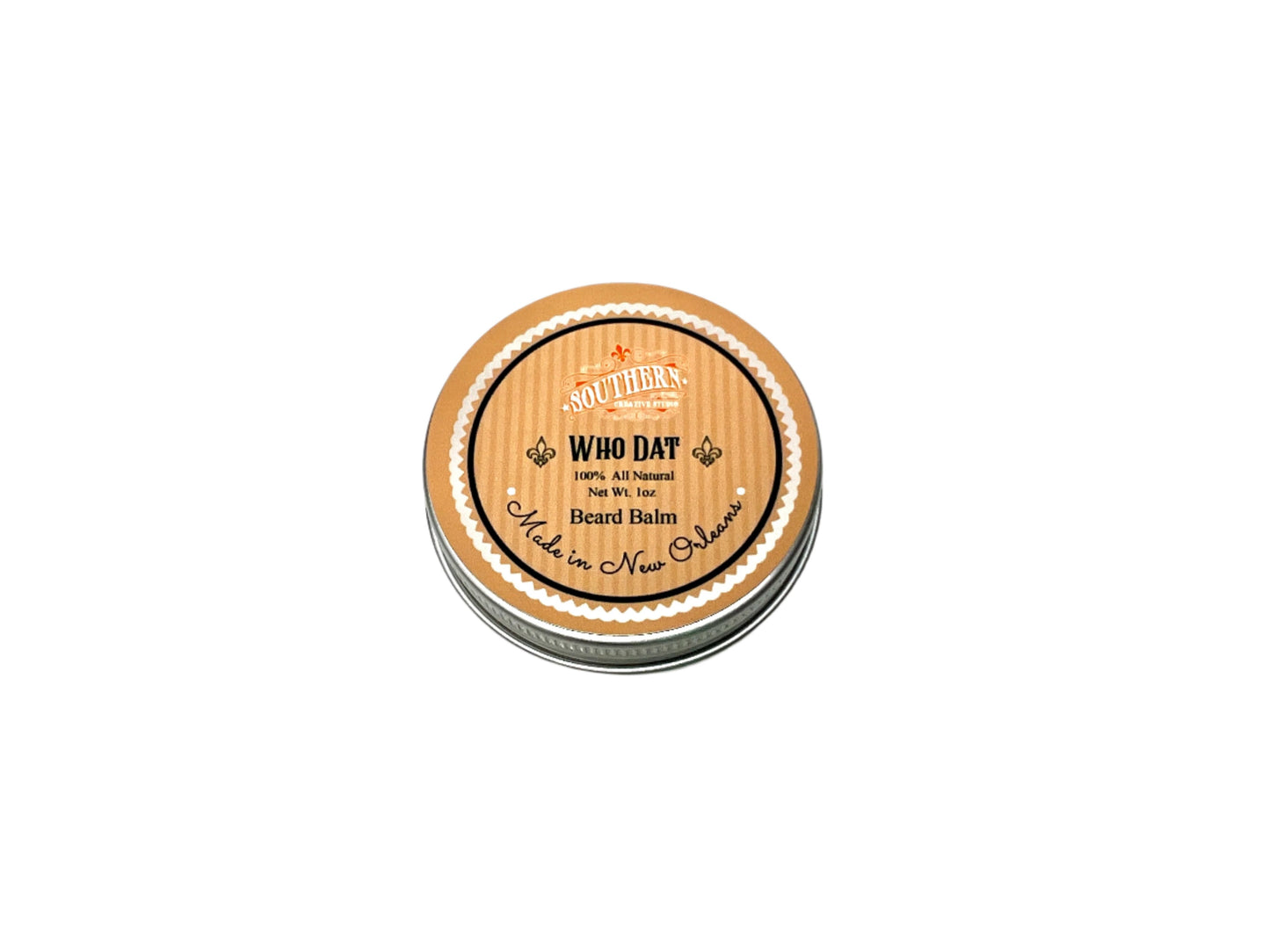 Beard Balm - WhoDat, handmade by Southern Creative Studio in New Orleans – in use