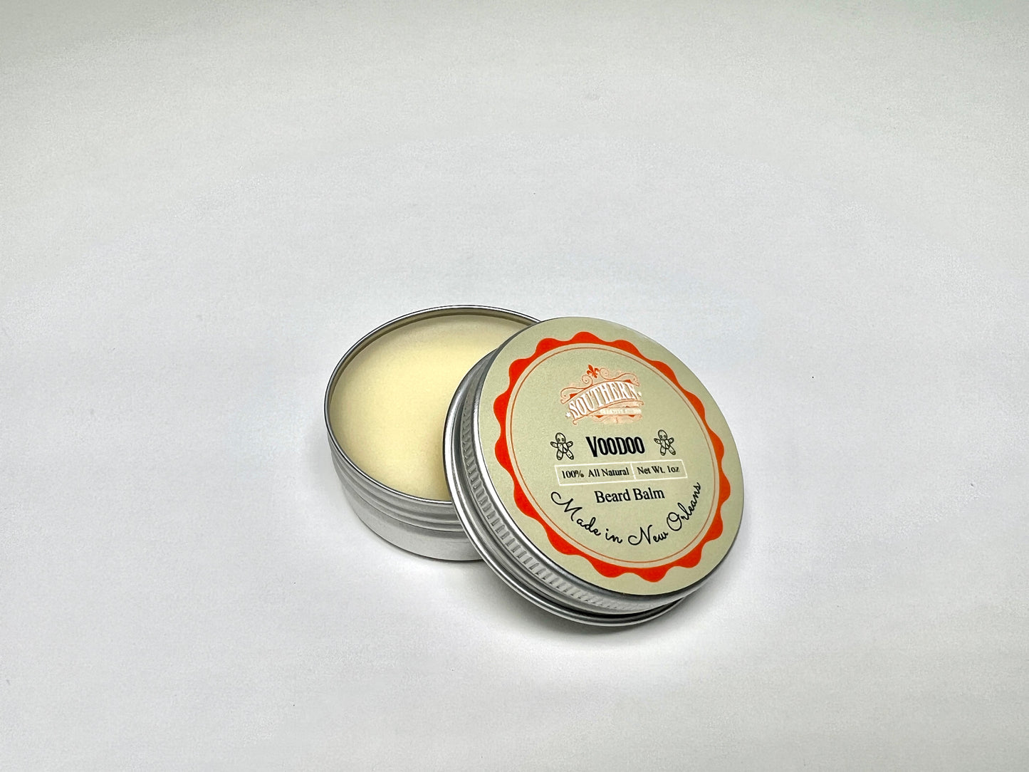 Beard Balm - Voodoo, handmade by Southern Creative Studio in New Orleans – alternate angle