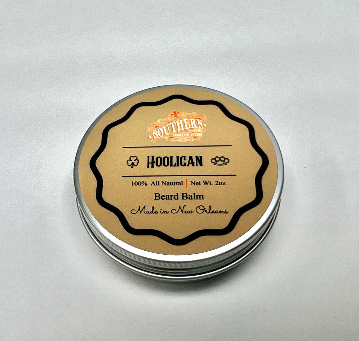 Beard Balm - Hooligan, handmade by Southern Creative Studio in New Orleans – detail