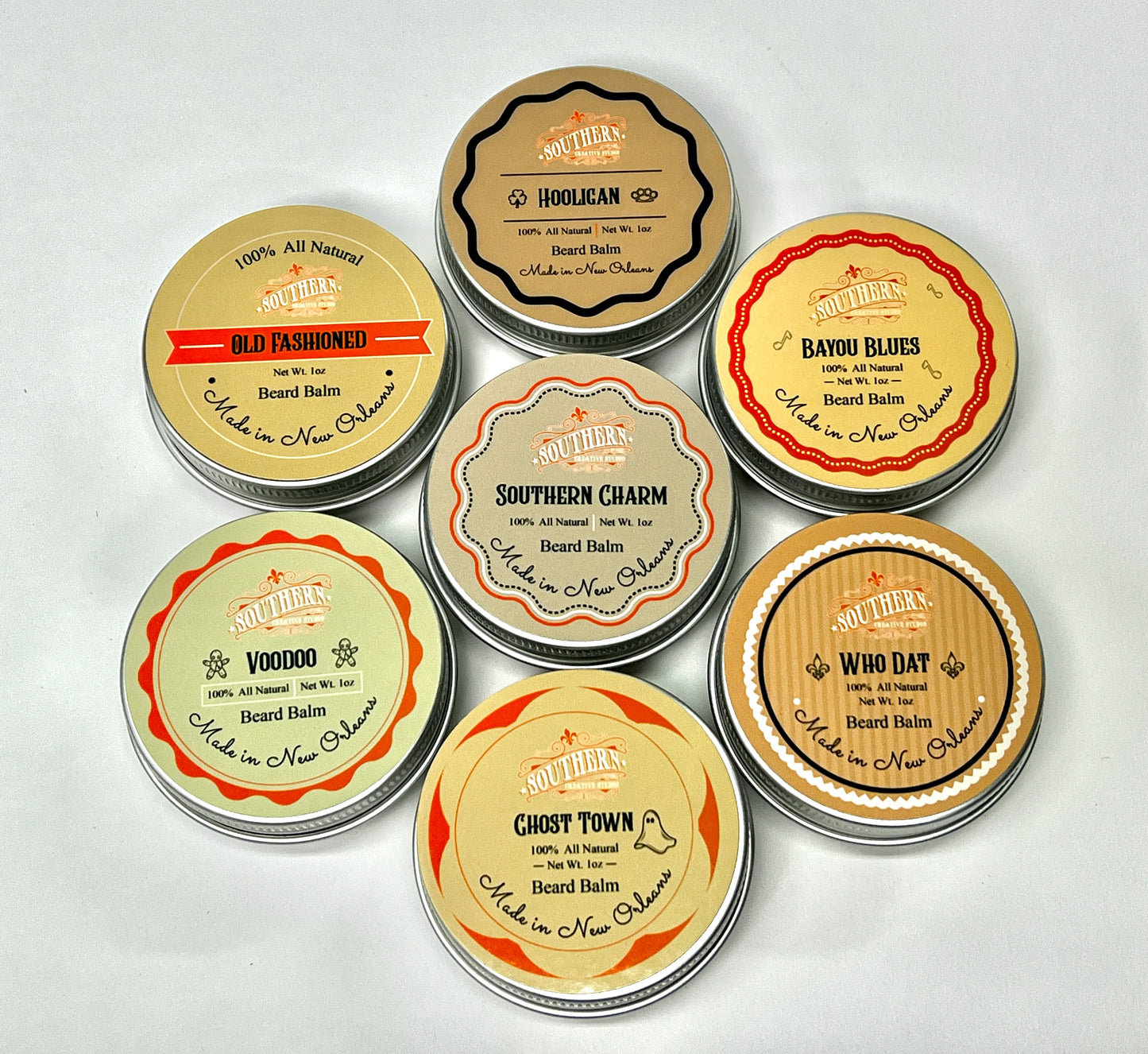 Beard Balm - Southern Charm, handmade by Southern Creative Studio in New Orleans – close-up