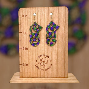 Mardi Gras Comedy and Tragedy Harlequin Earring