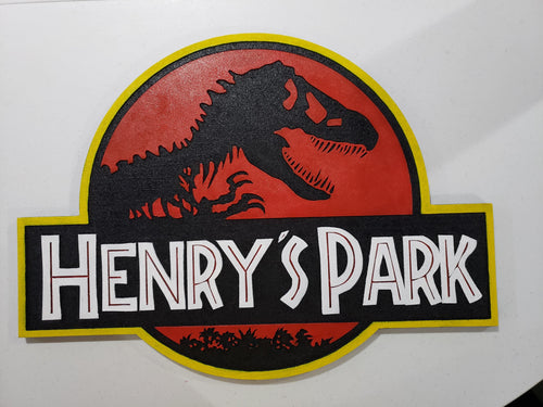 Dinosaur Kids Name Sign