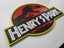 Load image into Gallery viewer, Dinosaur Kids Name Sign