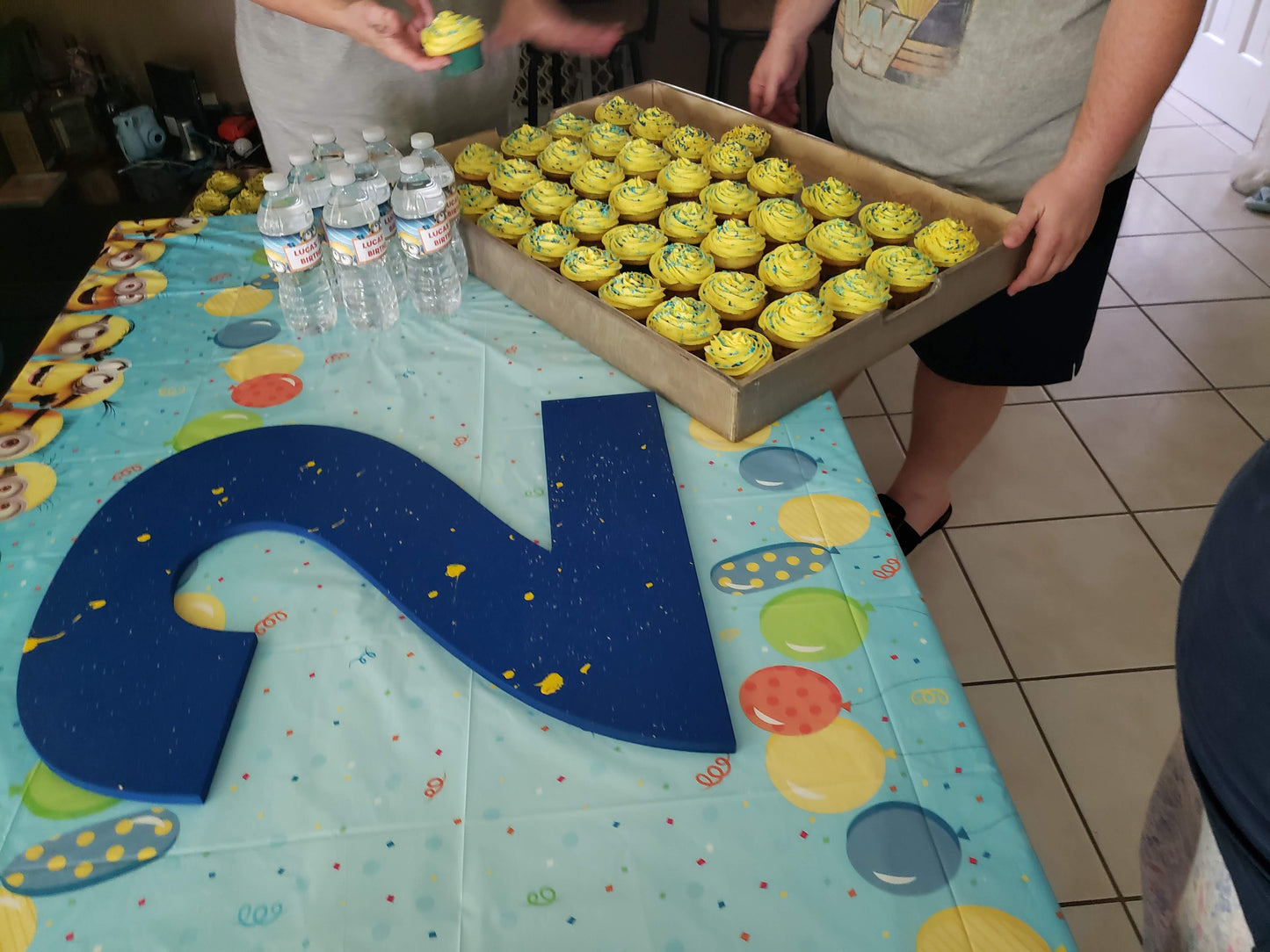 Cupcake Birthday Tray, handmade by Southern Creative Studio in New Orleans – alternate angle