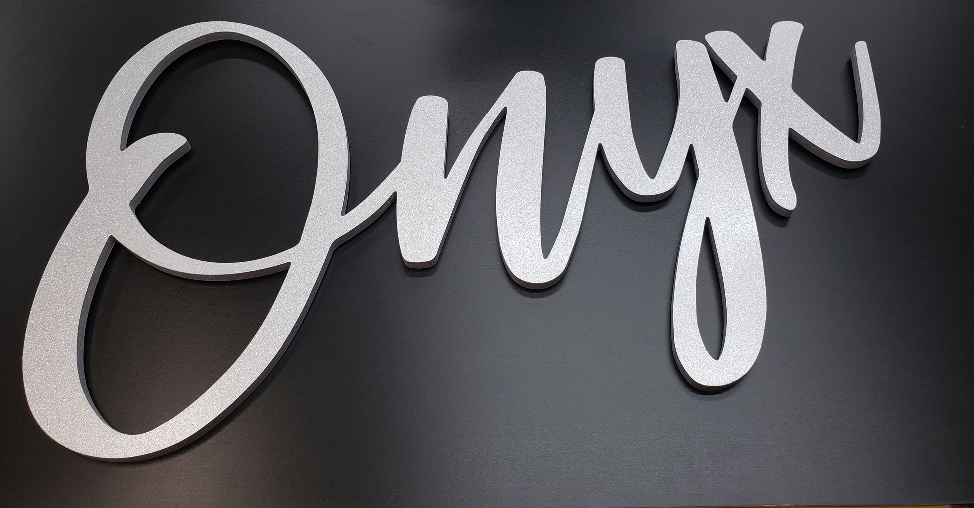 Name Cut Out (MDF), handmade by Southern Creative Studio in New Orleans – detail