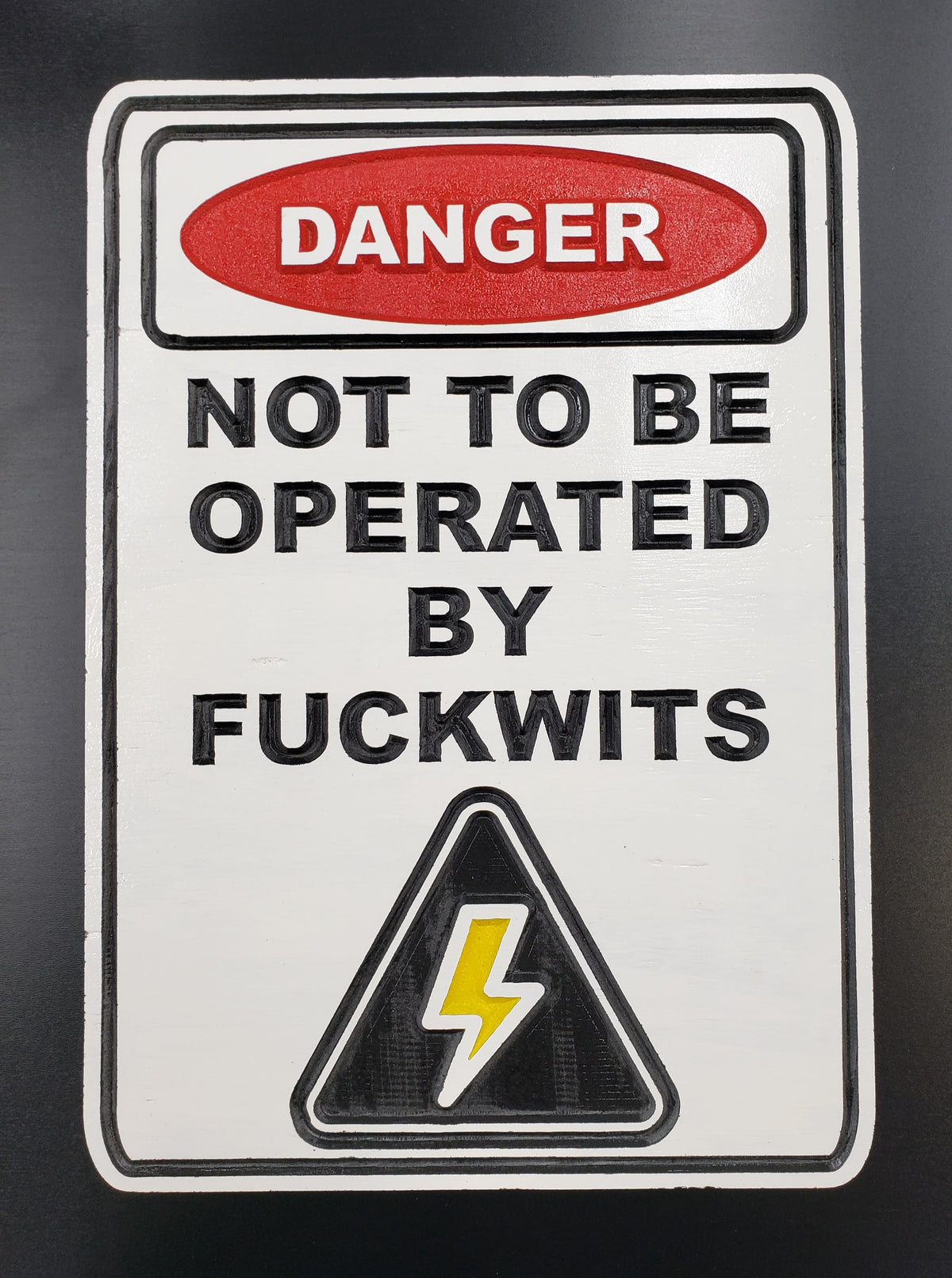 Electrical Danger Sign, handmade by Southern Creative Studio in New Orleans