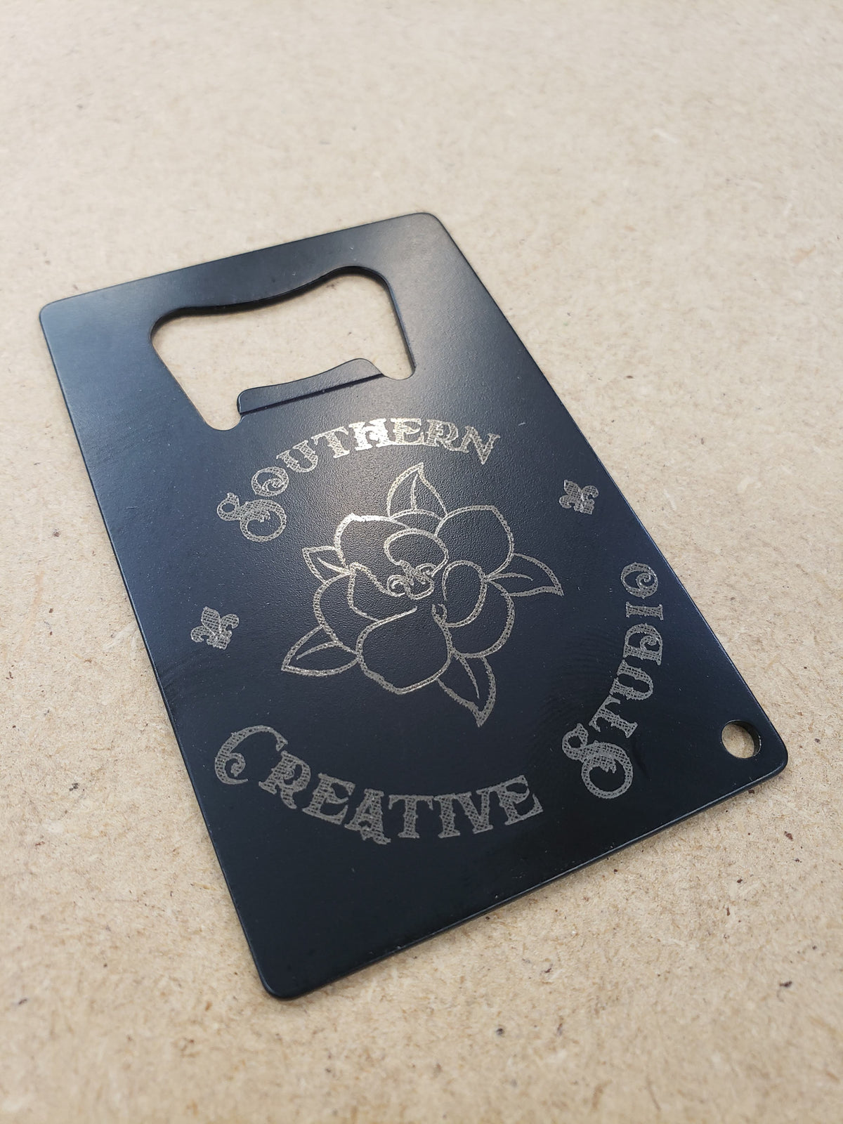 Custom Engraved Bottle Opener, handmade by Southern Creative Studio in New Orleans