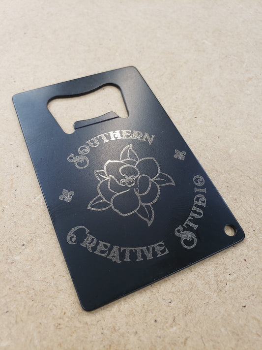 Custom Engraved Bottle Opener, handmade by Southern Creative Studio in New Orleans