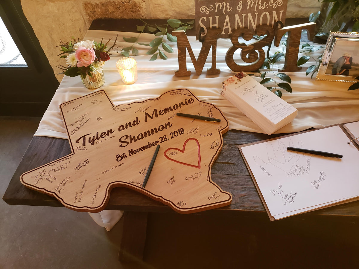 Custom State Guest Book, handmade by Southern Creative Studio in New Orleans