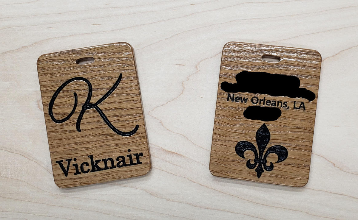 Luggage Tags, handmade by Southern Creative Studio in New Orleans – detail