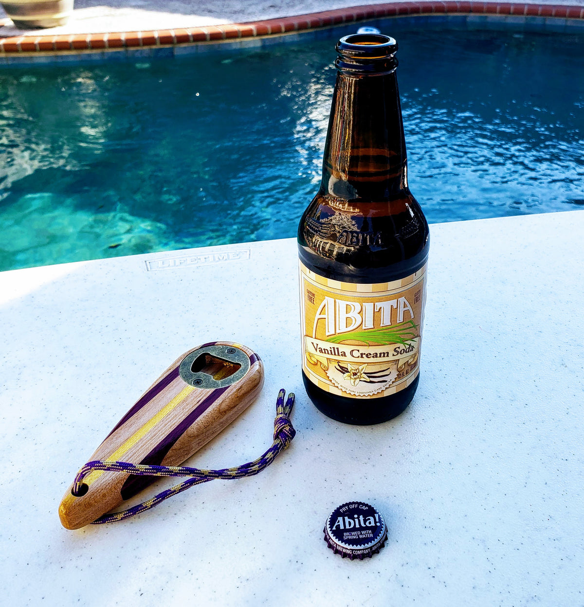 Purple and Gold Ver. 2 Bottle Opener, handmade by Southern Creative Studio in New Orleans – alternate angle