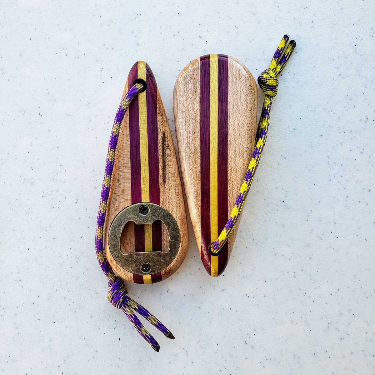Purple and Gold Ver. 1 Bottle Opener, handmade by Southern Creative Studio in New Orleans