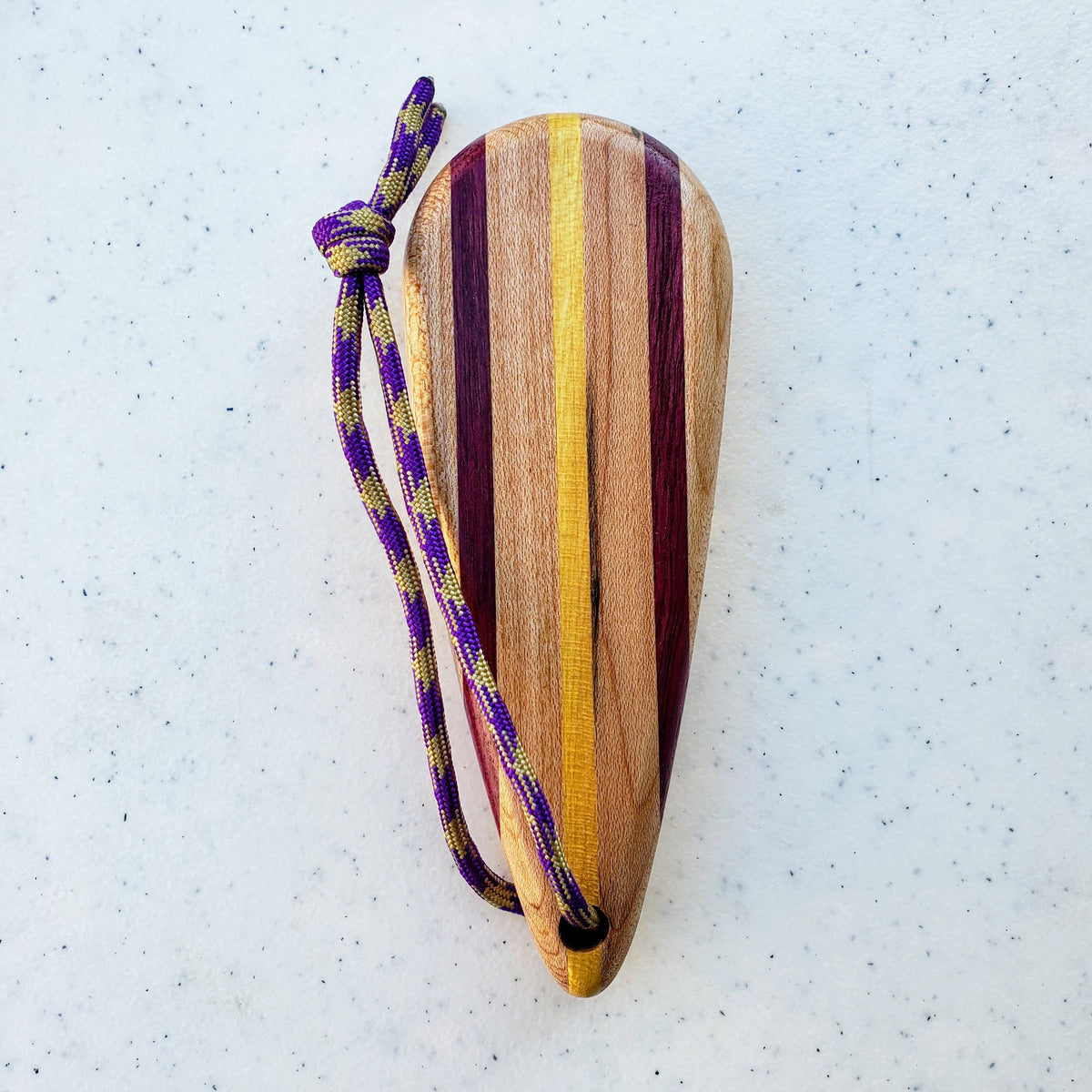 Purple and Gold Ver. 2 Bottle Opener, handmade by Southern Creative Studio in New Orleans – detail