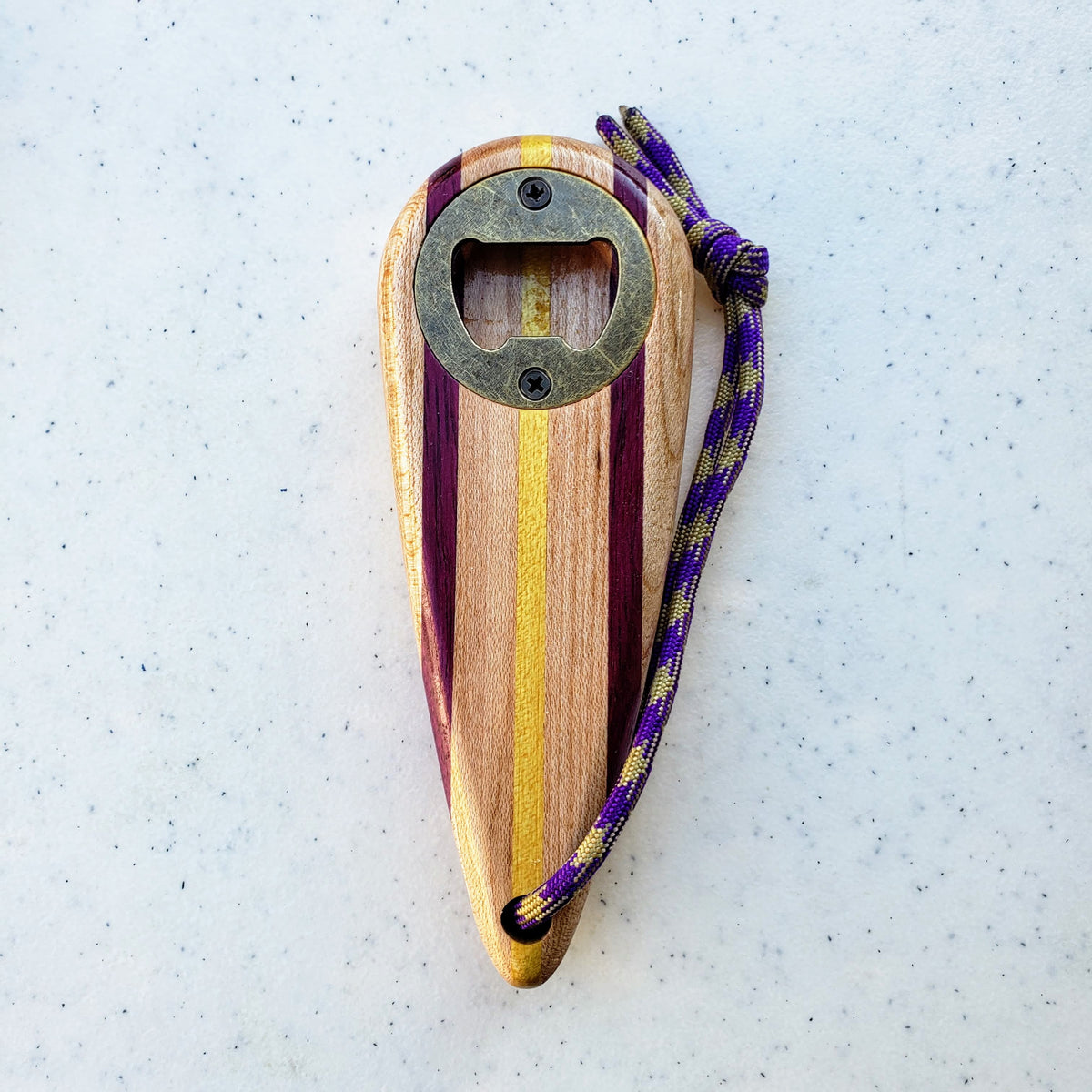 Purple and Gold Ver. 2 Bottle Opener, handmade by Southern Creative Studio in New Orleans