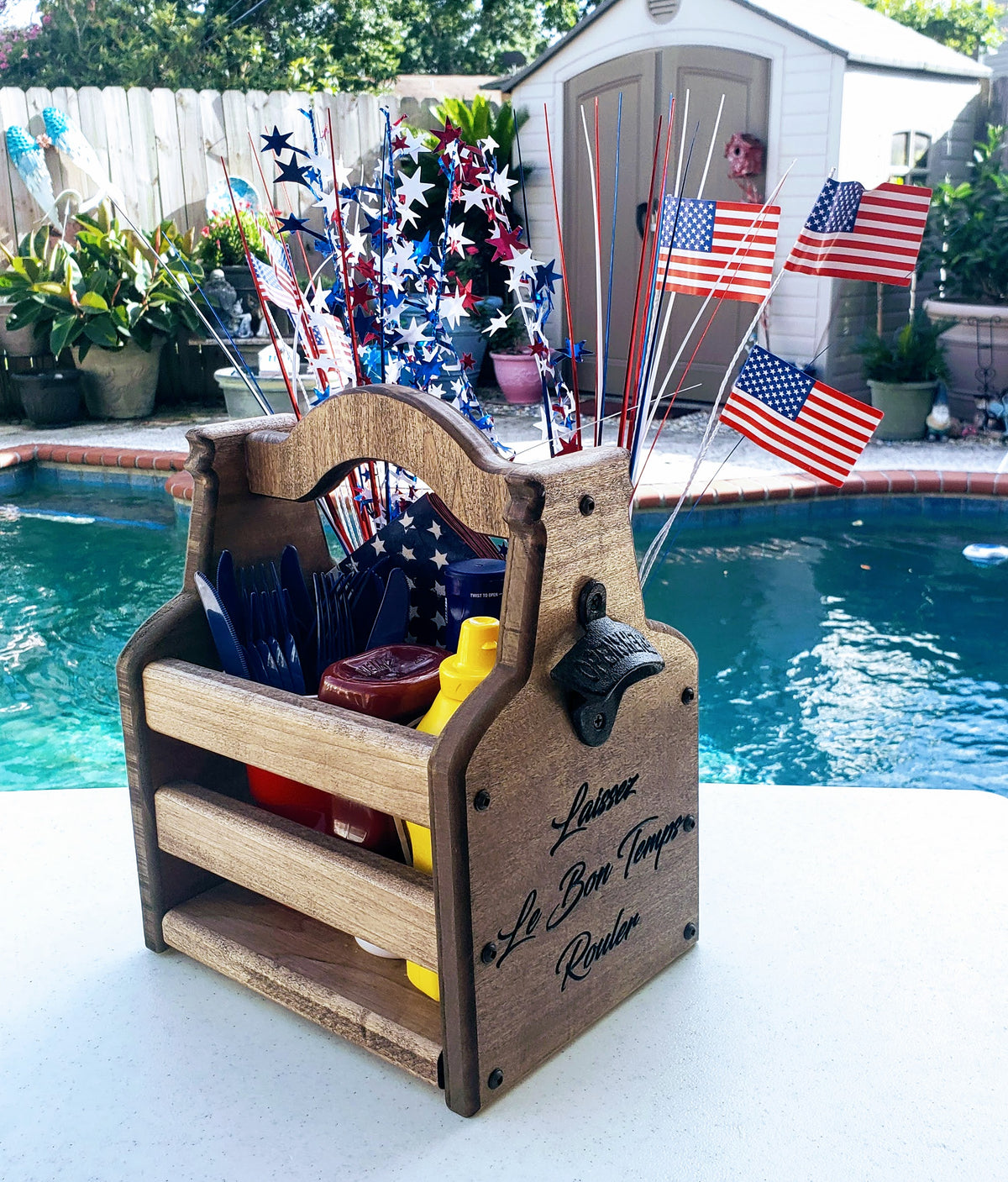 Condiment Tote, handmade by Southern Creative Studio in New Orleans – alternate angle