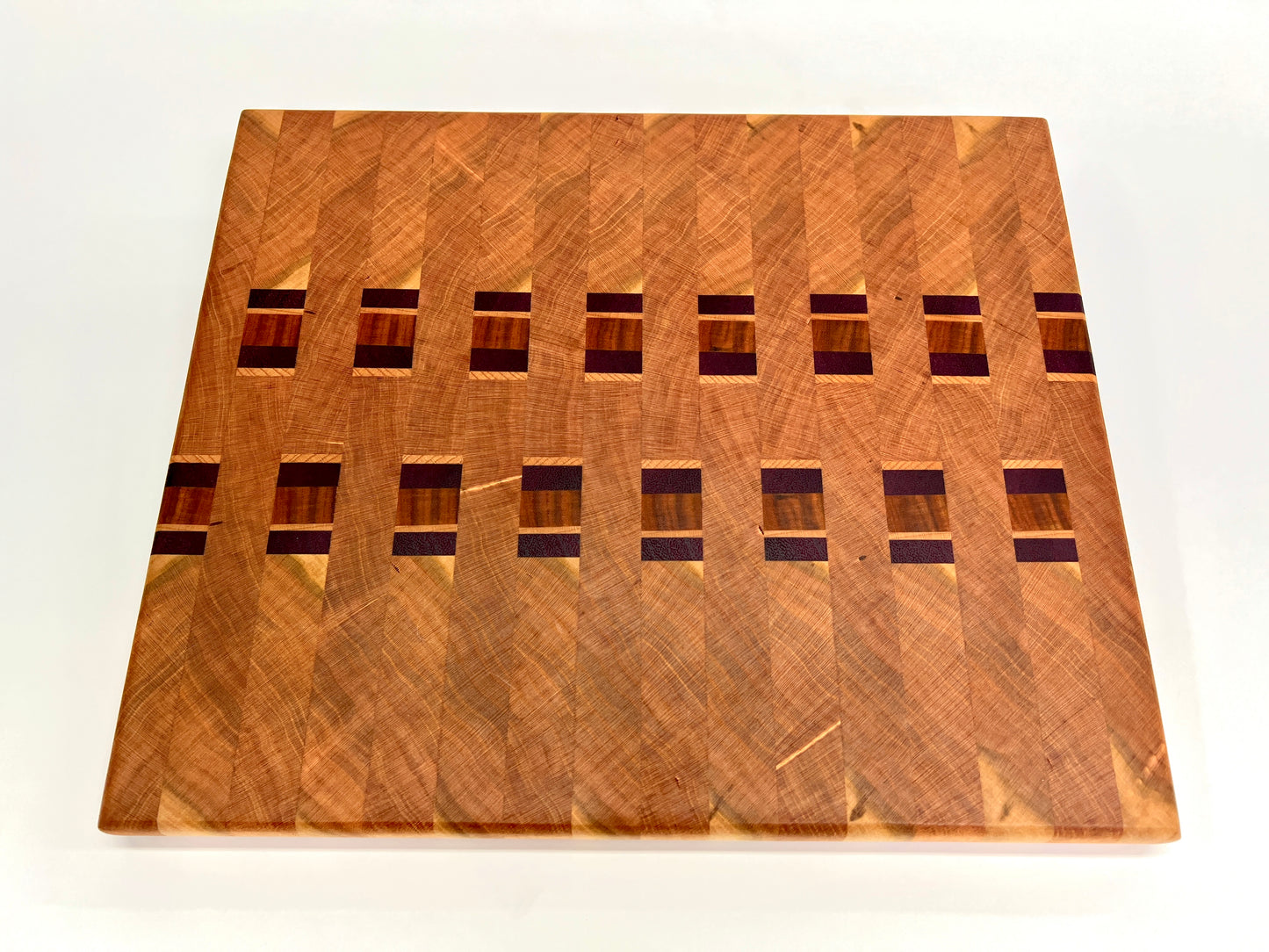 Patterned Endgrain Cutting Board, handmade by Southern Creative Studio in New Orleans – alternate angle