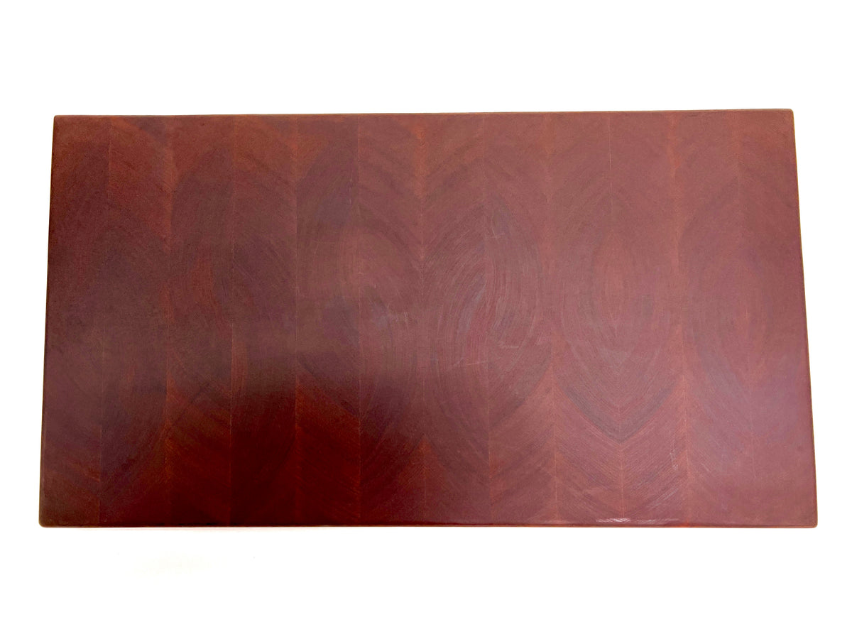 Mahogany End Grain Butcher Block (Large), handmade by Southern Creative Studio in New Orleans – alternate angle