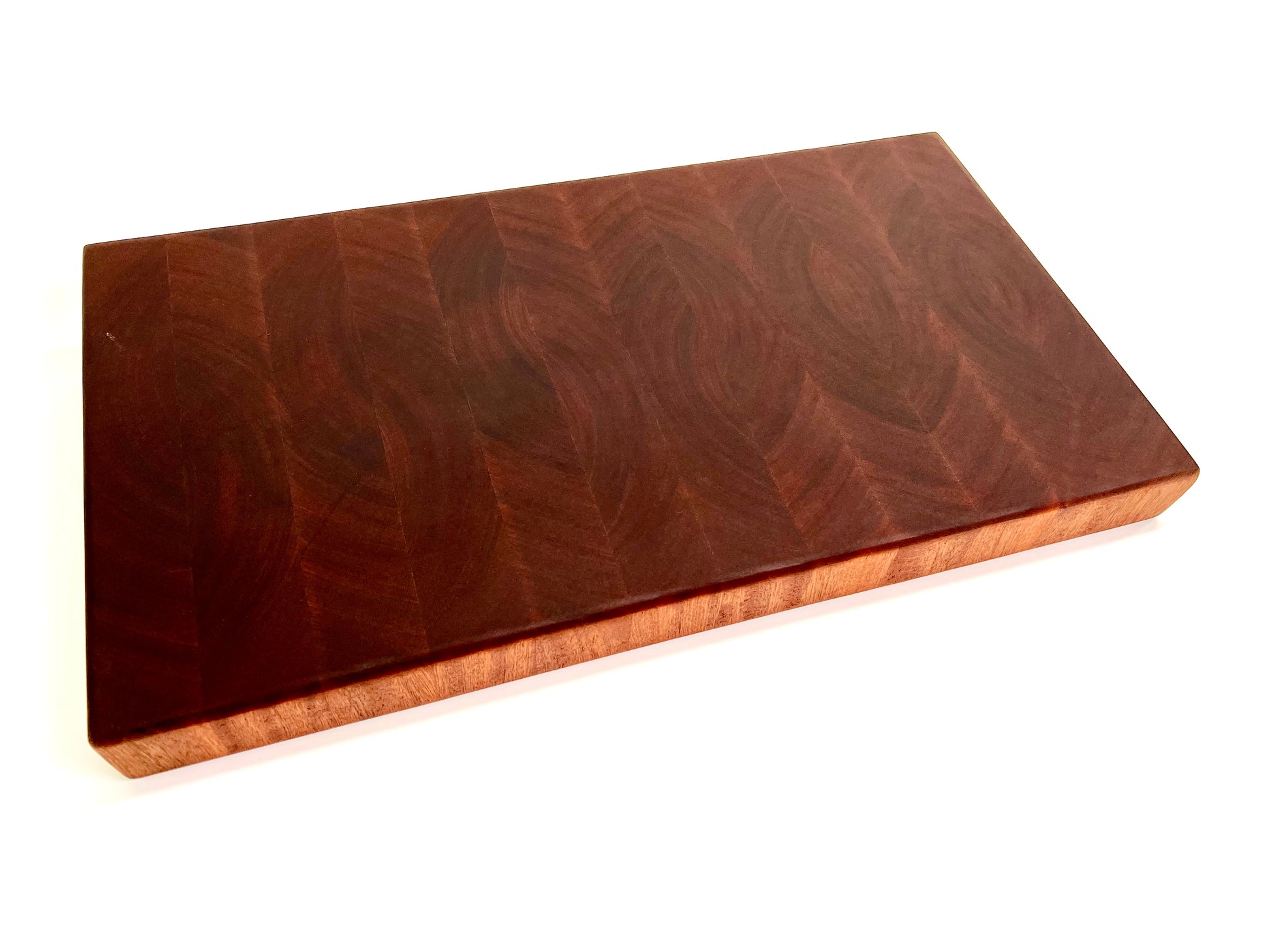 Mahogany End Grain Butcher Block (Large), handmade by Southern Creative Studio in New Orleans
