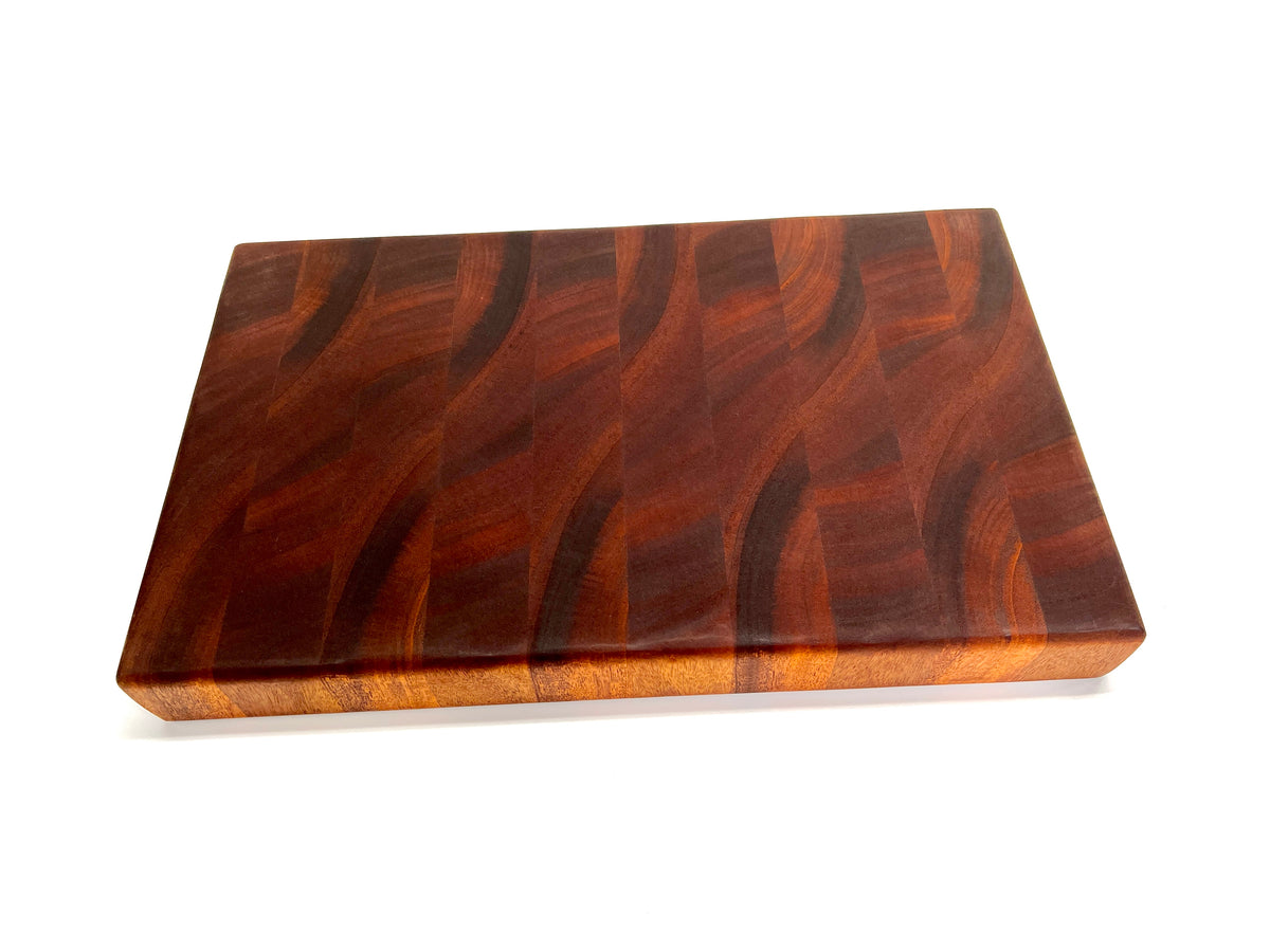 Mahogany End Grain Butcher Block (Medium), handmade by Southern Creative Studio in New Orleans – detail