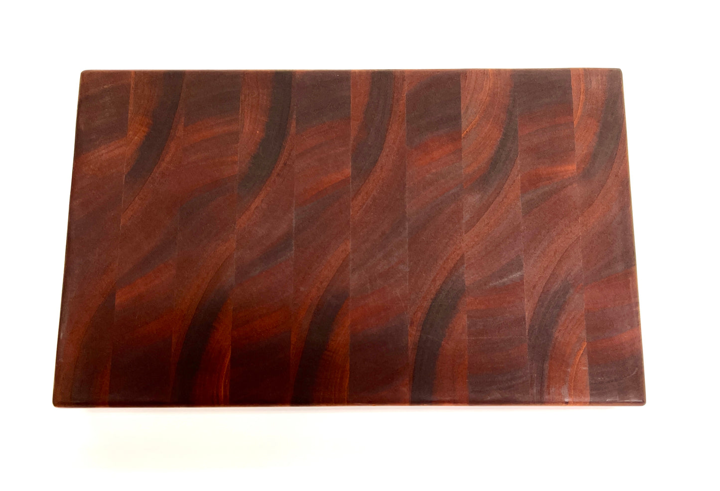 Mahogany End Grain Butcher Block (Medium), handmade by Southern Creative Studio in New Orleans – alternate angle