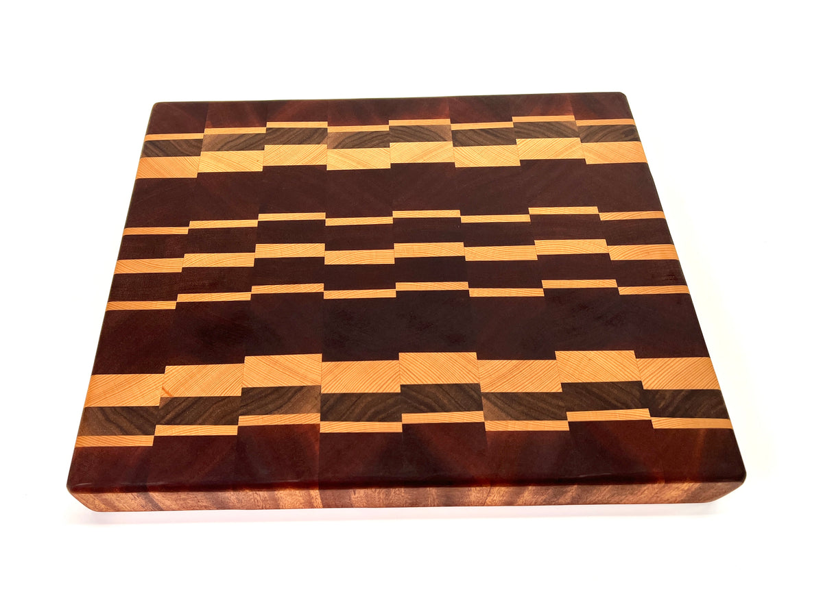 Patterned Chopping Block, handmade by Southern Creative Studio in New Orleans – detail