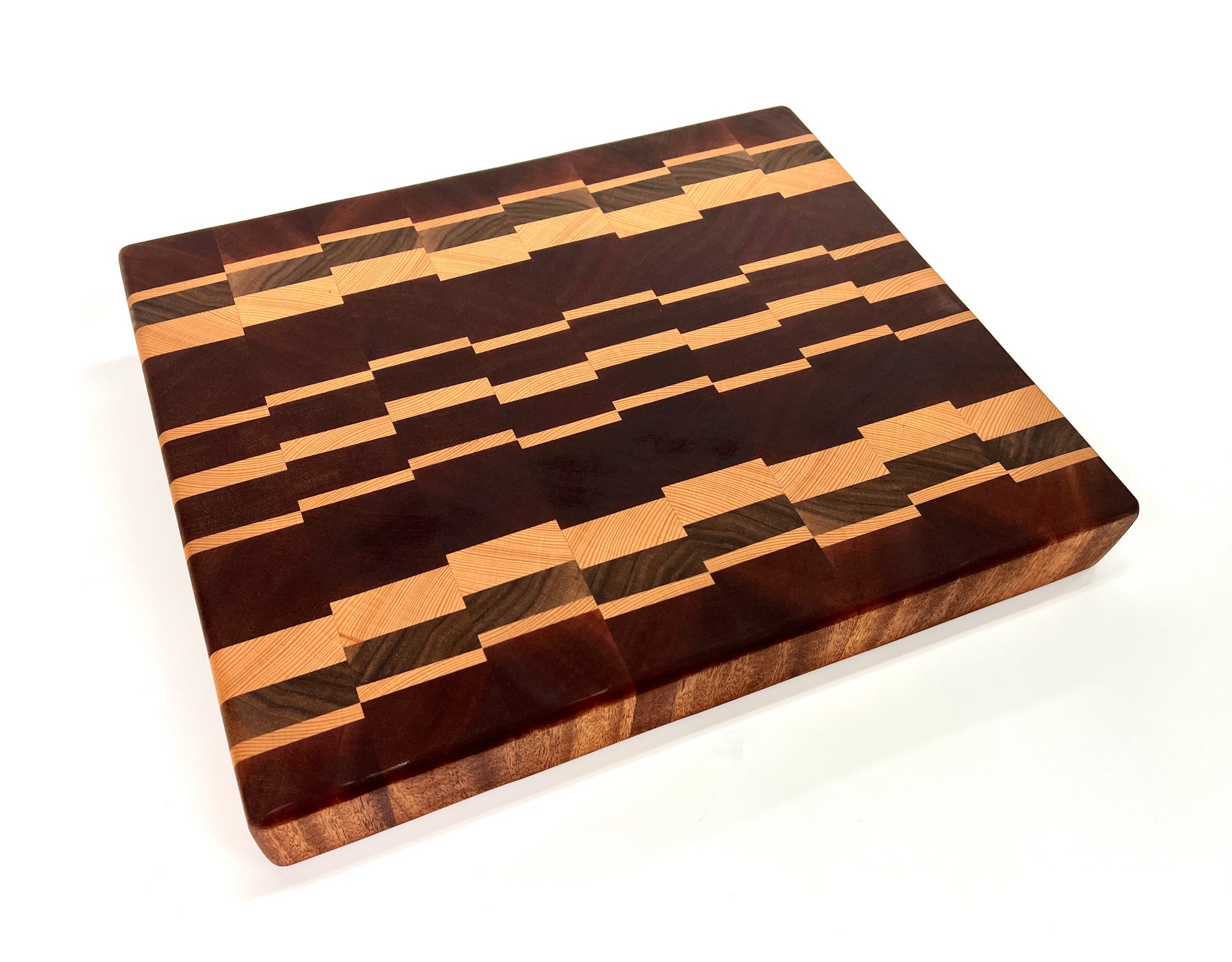 Patterned Chopping Block, handmade by Southern Creative Studio in New Orleans – alternate angle
