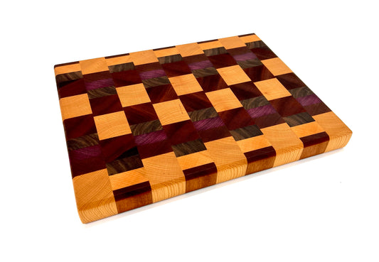 Checkered Chopping Block, handmade by Southern Creative Studio in New Orleans