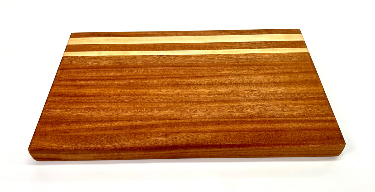 Striped Chopping Block, handmade by Southern Creative Studio in New Orleans – alternate angle