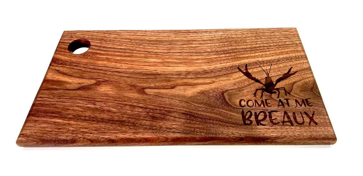 Walnut Charcuterie Board, handmade by Southern Creative Studio in New Orleans – alternate angle