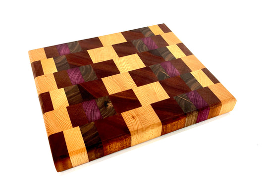 Medium End Grain Chopping Block, handmade by Southern Creative Studio in New Orleans