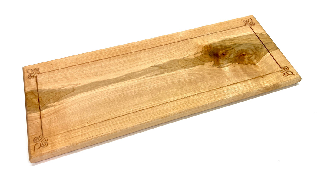 Engraved Fleur Dis Lis Charcuterie Board (Maple)