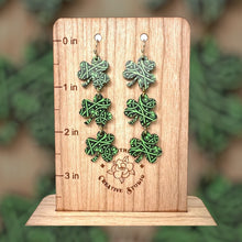 Load image into Gallery viewer, St. Patrick&#39;s Three Leaf Clover Celtic Knot Earring