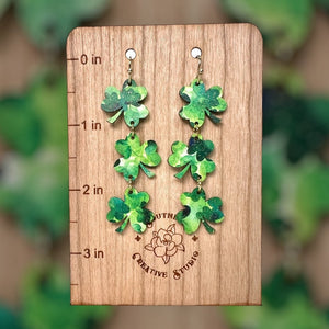 St. Patrick's Three Leaf Clover Earring