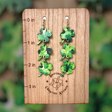 Load image into Gallery viewer, St. Patrick&#39;s Four Leaf Clover Earring