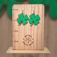 Load image into Gallery viewer, St. Patrick&#39;s Simple Small Four Leaf Clover Earring