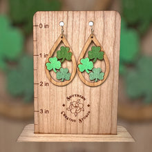 Load image into Gallery viewer, St. Patrick&#39;s Three Clover Earring