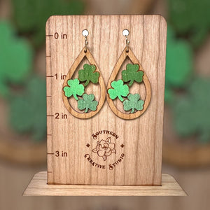 St. Patrick's Three Clover Earring