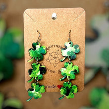 Load image into Gallery viewer, Four leaf clover dangle earring
